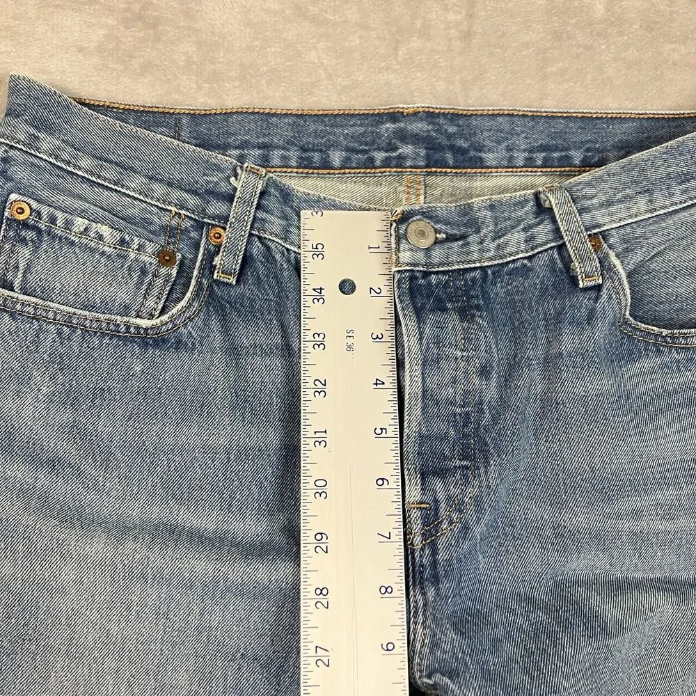 Levis 501 CT Mens Jeans 34x27** Blue Denim Tapered Workwear Utility Distressed
